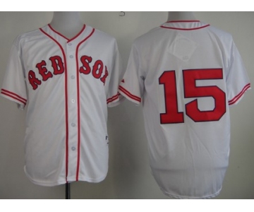 Boston Red Sox #15 Dustin Pedroia 1936 White Jersey