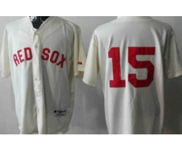 Boston Red Sox #15 Dustin Pedroia 2013 Cream Jersey