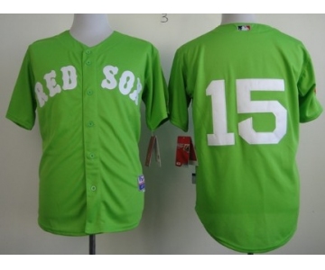 Boston Red Sox #15 Dustin Pedroia 2013 Green Jersey