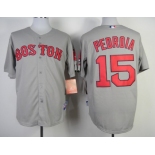 Boston Red Sox #15 Dustin Pedroia 2014 Gray Jersey