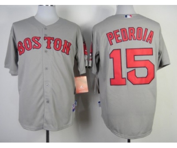 Boston Red Sox #15 Dustin Pedroia 2014 Gray Jersey