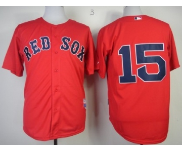 Boston Red Sox #15 Dustin Pedroia Red Jersey
