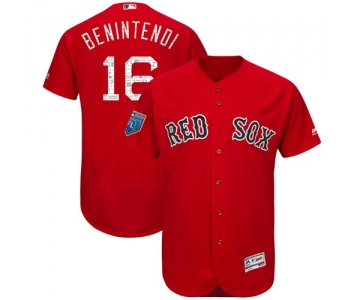 Boston Red Sox #16 Andrew Benintendi Red 2018 Spring Training Authentic Flex Base Stitched MLB Jersey