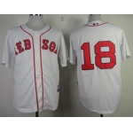 Boston Red Sox #18 Shane Victorino White Jersey