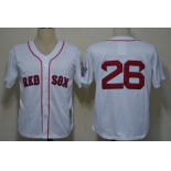 Boston Red Sox #26 Wade Boggs 1987 White Throwback Jersey