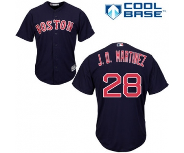 Boston Red Sox #28 J. D. Martinez Navy Blue New Cool Base Stitched MLB Jersey