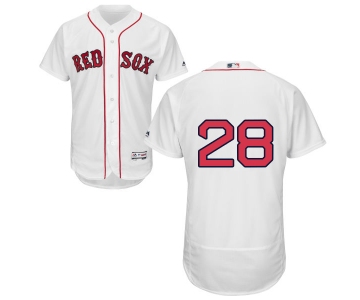 Boston Red Sox #28 J. D. Martinez White Flexbase Authentic Collection Stitched MLB Jersey