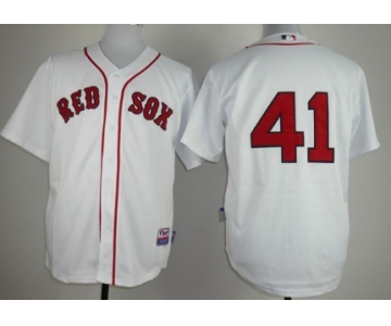 Boston Red Sox #41 Mitchell Boggs White Jersey