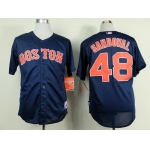Boston Red Sox #48 Pablo Sandoval Navy Blue Jersey
