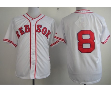 Boston Red Sox #8 Carl Yastrzemski 1936 White Jersey