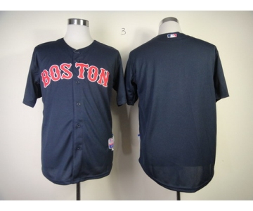 Boston Red Sox Blank Navy Blue Jersey