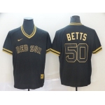 Men Boston Red Sox 50 Betts Black gold Game Nike 2022 MLB Jersey