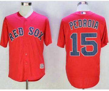Men's Boston Red Sox #15 Dustin Pedroia Red New Cool Base Jersey