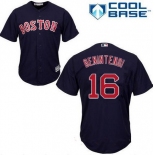 Men's Boston Red Sox #16 Andrew Benintendi Navy Blue Alternate Stitched MLB Majestic Cool Base Jersey