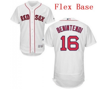 Men's Boston Red Sox #16 Andrew Benintendi White Home Stitched MLB Majestic Flex Base Jersey