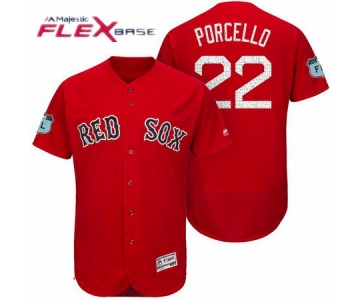 Men's Boston Red Sox #22 Rick Porcello Red 2017 Spring Training Stitched MLB Majestic Flex Base Jersey
