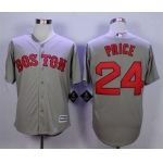 Men's Boston Red Sox #24 David Price Grey New Cool Base Jersey