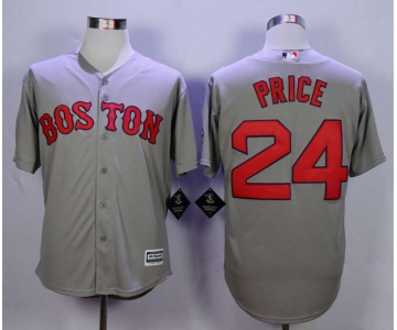 Men's Boston Red Sox #24 David Price Grey New Cool Base Jersey
