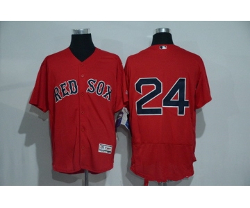 Men's Boston Red Sox #24 David Price No Name Red 2016 Flexbase Majestic Baseball Jersey