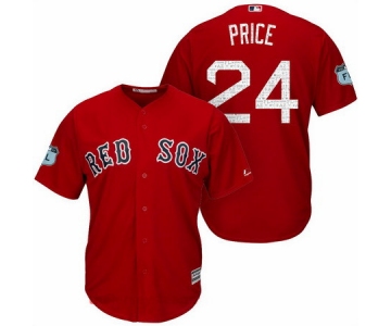Men's Boston Red Sox #24 David Price Red 2017 Spring Training Stitched MLB Majestic Cool Base Jersey