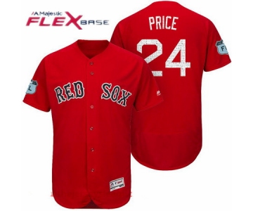 Men's Boston Red Sox #24 David Price Red 2017 Spring Training Stitched MLB Majestic Flex Base Jersey