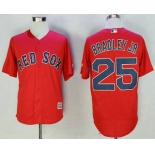 Men's Boston Red Sox #25 Jackie Bradley Jr. Red Stitched 2015 MLB Cool Base Jersey