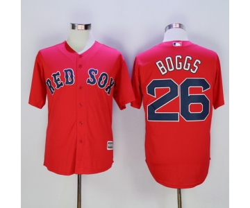 Men's Boston Red Sox #26 Wade Boggs Retired Red Cool Base Baseball Jersey