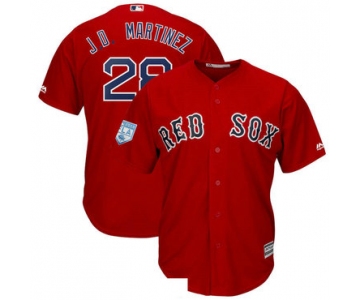 Men's Boston Red Sox 28 J.D. Martinez Red 2019 Spring Training Cool Base Jersey