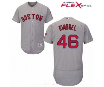Men's Boston Red Sox #46 Craig Kimbrel Gray Road Stitched MLB Majestic Flex Base Jersey
