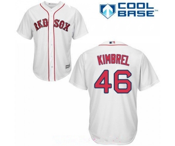 Men's Boston Red Sox #46 Craig Kimbrel White Home Stitched MLB Majestic Cool Base Jersey