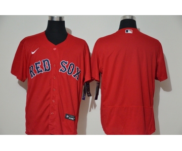 Men's Boston Red Sox Blank Red Stitched MLB Flex Base Nike Jersey