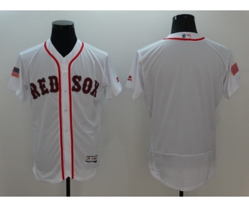 Men's Boston Red Sox Blank White Fashion Stars & Stripes 2016 Flexbase MLB Independence Day Jersey