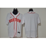 Men's Boston Red Sox Blank White Retro Stitched MLB Flex Base Nike Jersey