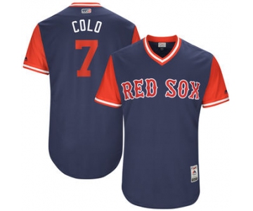 Men's Boston Red Sox Christian Vazquez Colo Majestic Navy 2017 Players Weekend Authentic Jersey