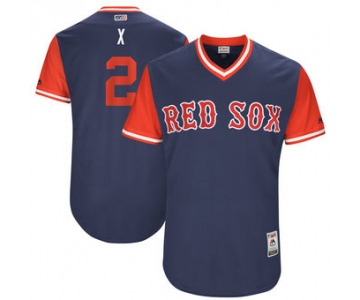 Men's Boston Red Sox Xander Bogaerts X Majestic Navy 2017 Players Weekend Authentic Jersey