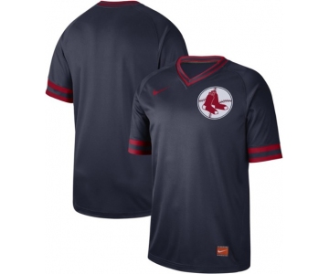 Red Sox Blank Navy Authentic Cooperstown Collection Stitched Baseball Jersey