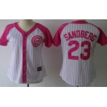 Chicago Cubs #23 Ryne Sandberg 2012 Fashion Womens by Majestic Athletic Jersey