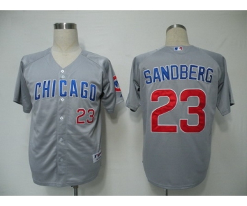 Chicago Cubs #23 Ryne Sandberg Gray Jersey
