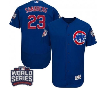 Cubs #23 Ryne Sandberg Blue Flexbase Authentic Collection 2016 World Series Bound Stitched MLB Jersey