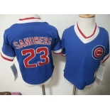 Toddler Chicago Cubs #23 Ryne Sandberg Retired Blue Pullover MLB Majestic Baseball Jersey