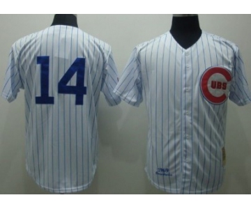 Chicago Cubs #14 Ernie Banks 1969 White Throwback Jersey