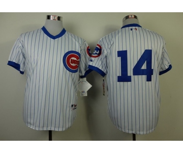 Chicago Cubs #14 Ernie Banks 1988 White Pullover Jersey