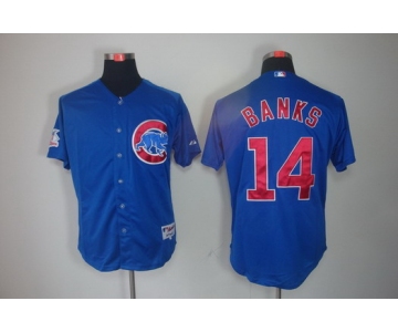 Chicago Cubs #14 Ernie Banks Blue Jersey
