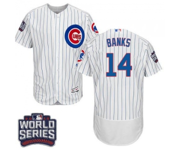 Cubs #14 Ernie Banks White Flexbase Authentic Collection 2016 World Series Bound Stitched MLB Jersey
