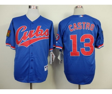 Chicago Cubs #13 Starlin Castro 1994 Blue Jersey