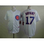 Chicago Cubs #17 Kris Bryant White Jersey