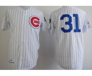 Chicago Cubs #31 Ferguson Jenkins 1969 White Throwback Jersey