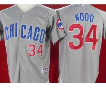Chicago Cubs #34 Kerry Wood Gray Jersey
