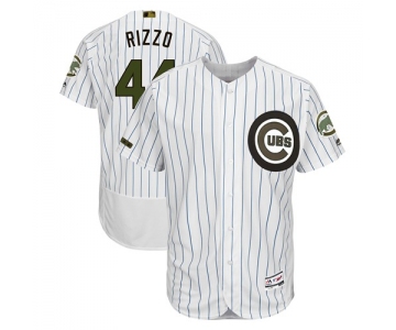 Chicago Cubs #44 Anthony Rizzo White(Blue Strip) Flexbase Authentic Collection 2018 Memorial Day Stitched Baseball Jersey