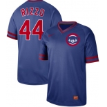 Cubs #44 Anthony Rizzo Royal Authentic Cooperstown Collection Stitched Baseball Jersey